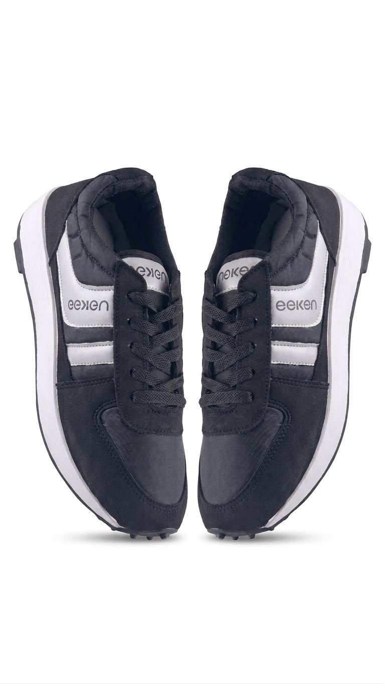 eeken by Paragon Men's Black Casual Sneakers - Image 2